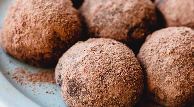 طرز تهیه موچی چیز کیک شکلاتی (موچی با مغز چیز کیک)