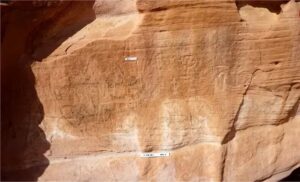 تصویر فتح صحرای سینا توسط یک فرعون در صخره‌نگارۀ ۵ هزار ساله